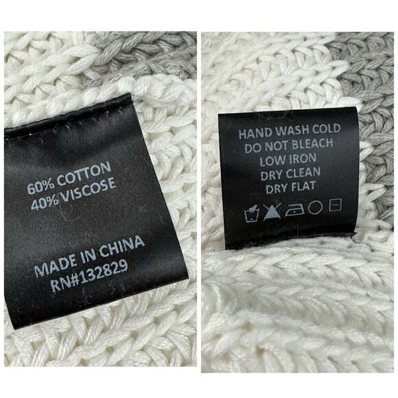 House of Harlow 1960 Adrienne Pullover Sweater in Gray and White Women's Size XS - Picture 11 of 12